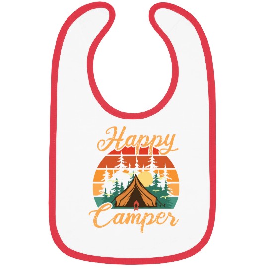 Camping love nature backpack camp with tent Bibs