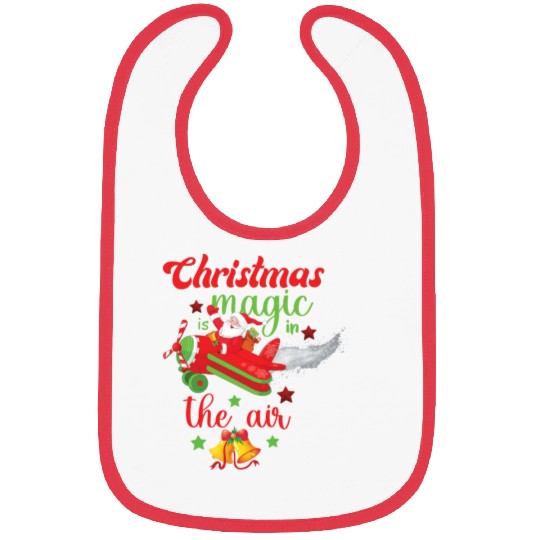 Christmas is Magic in the Air Santa Claus Bibs