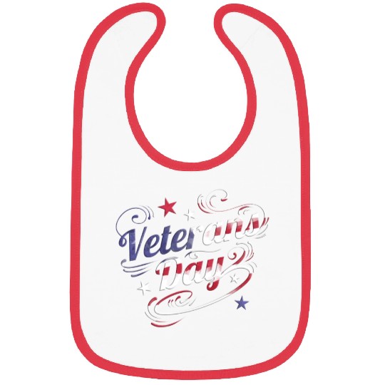 US Flag Colored Logo For Veterans Day Bibs
