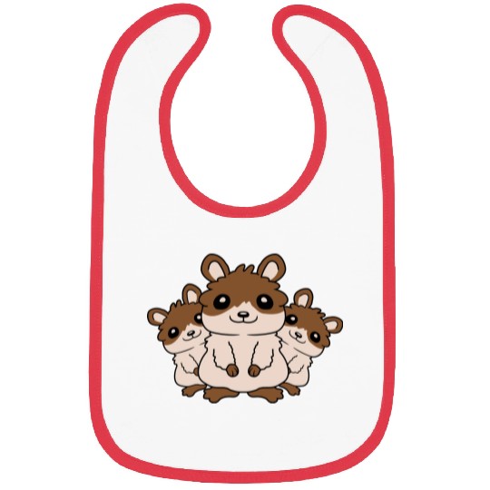 Crew hamster family kids Bibs