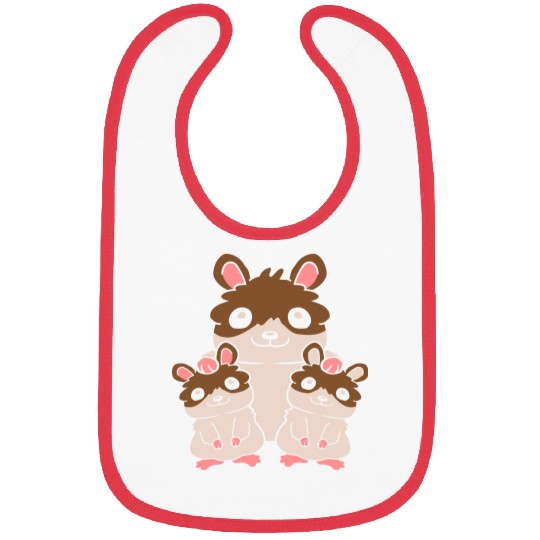 2 kids hamster family Bibs