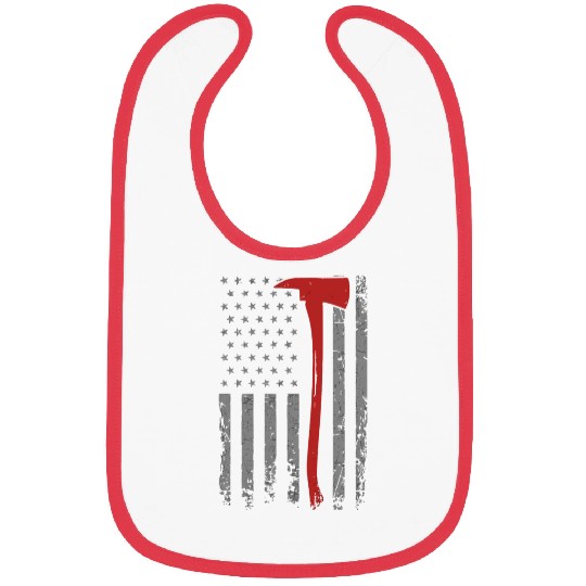 Wildland Firefighter Axe American Flag Thin Red Li Bibs