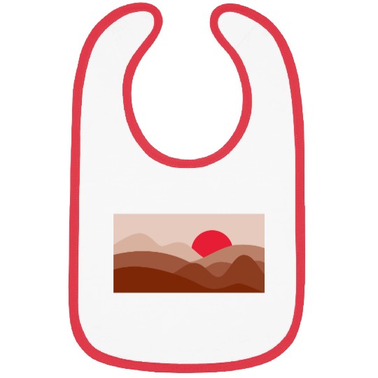 Minimalist Sun Brick Red Bibs