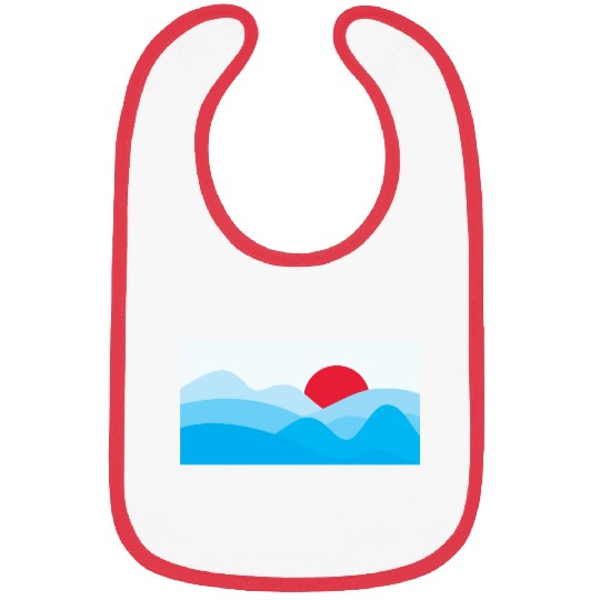 Minimalist Sun Light Blue Bibs