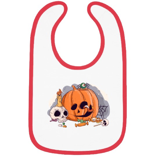 Pumpkin spooky Halloween*T Bibs