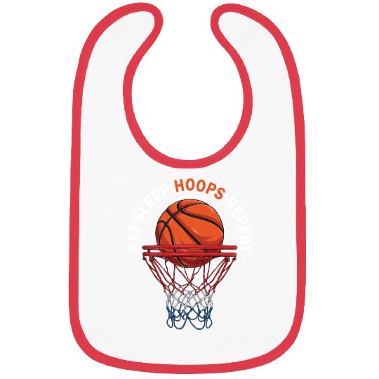 Eat Sleep Hoops Repeat Basketball Bibs