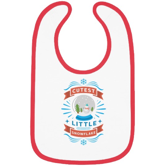 Cutest Little Snowflake Christmas Santa Holiday Bibs