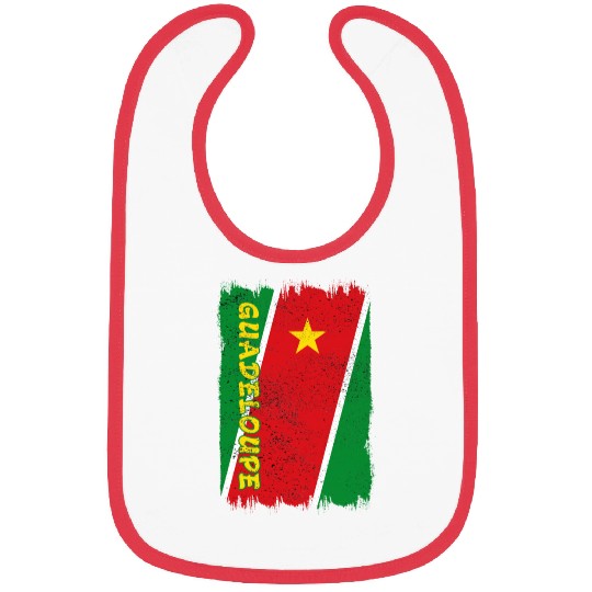 Guadeloupe vintage flag Bibs