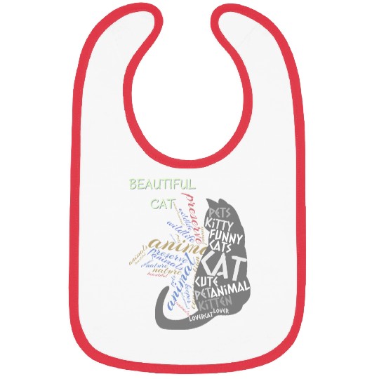 Beautiful Black Cat Bibs