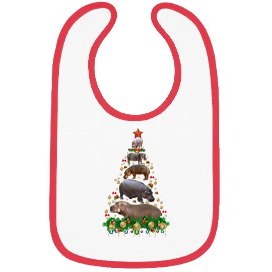 Hippo Christmas Tree Bibs