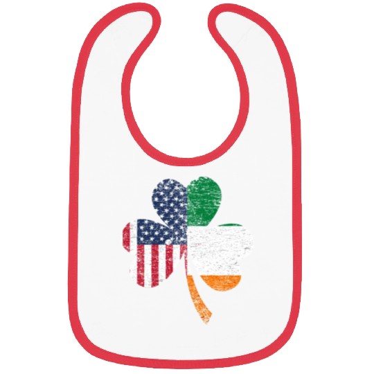 Shamrock Usa Flag Irish Ireland Bibs