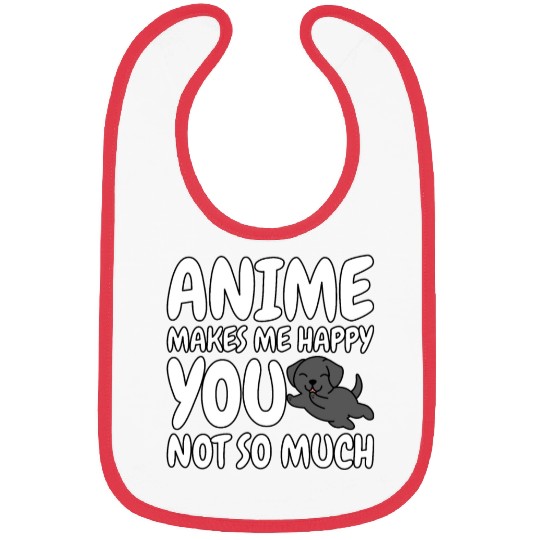 Great Dane Anime Makes Me Happy Bibs