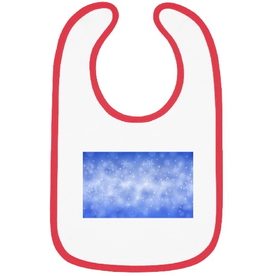 Blue Christmas Snowflakes Bokeh Winter Bibs