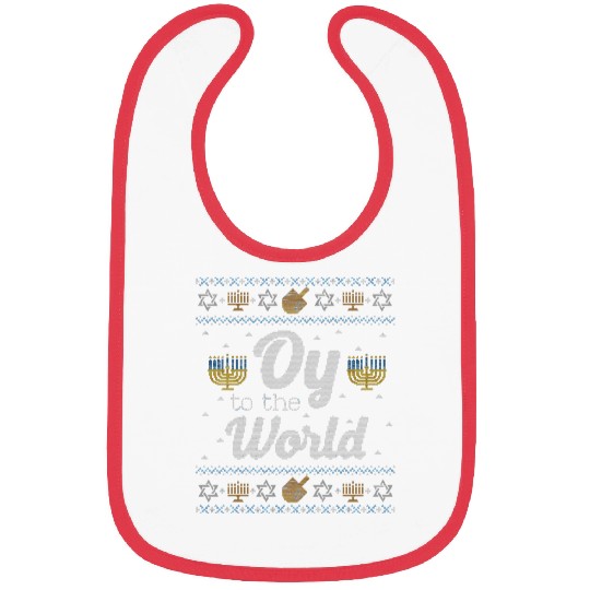 Funny Ugly Hanukkah Oy To The World Bibs