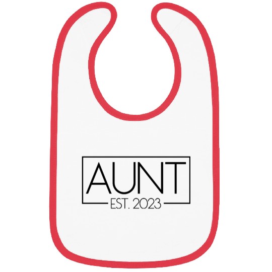 Aunt Est. 2023 New Aunt Gift Women's Auntie Aunt Bibs