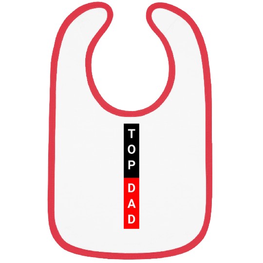 Top Dad White Red Bibs