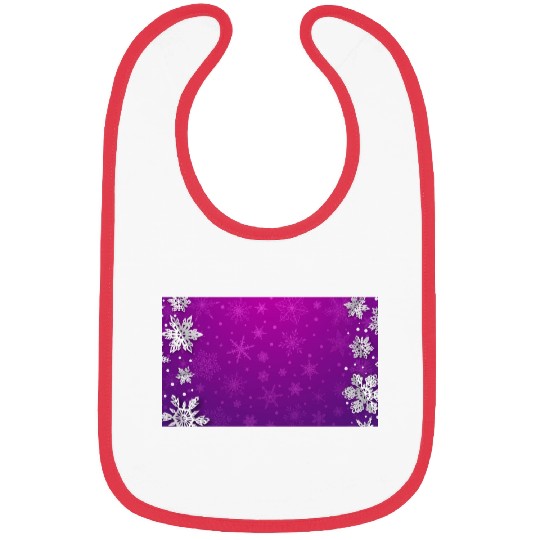 Winter Snowflakes Purple Pattern Bibs