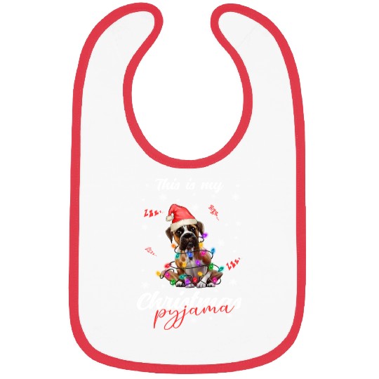 Winter Christmas Pyjama Boxer Bibs