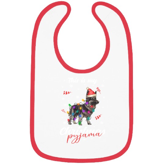 Winter Christmas Pyjama German shepherd dog Bibs