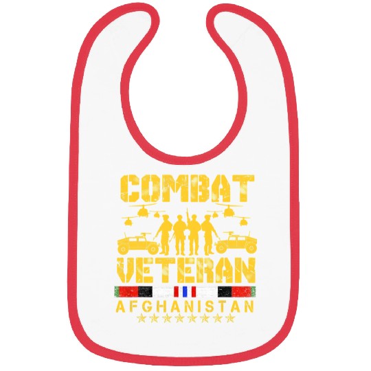 Combat Veteran Afghanistan Proud Us Bibs