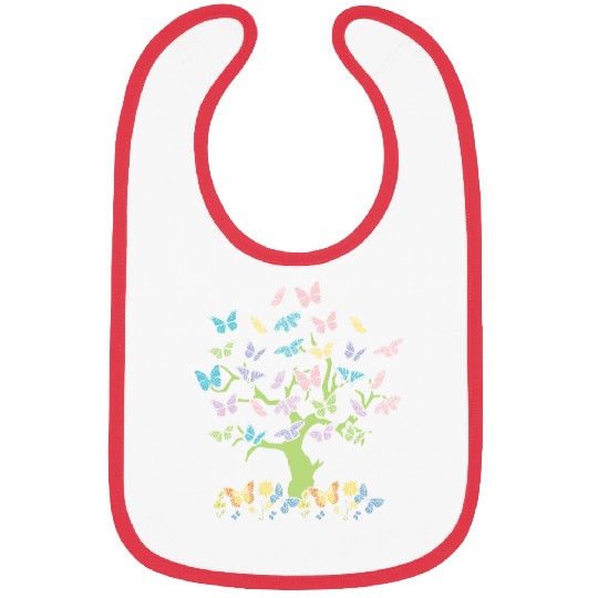 Colorful Butterflies Forest Nature Trees Bibs