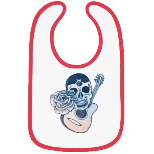 Grotesque Rock And Roll Skull & Guitar Bibs
