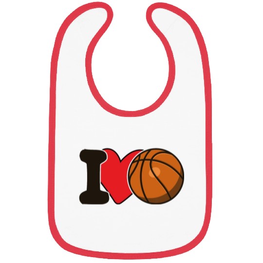 I Love Basketball For Basketball Lover Bibs