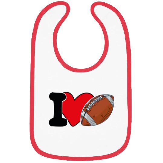 I Love Football For Lovers American Football Bibs