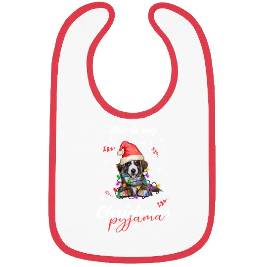 Winter Christmas Pyjama Australian Shepherd Bibs