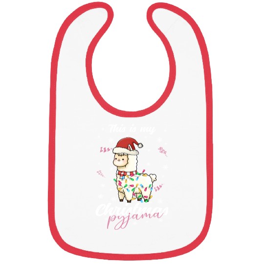 Winter Christmas Pyjama Llama Bibs