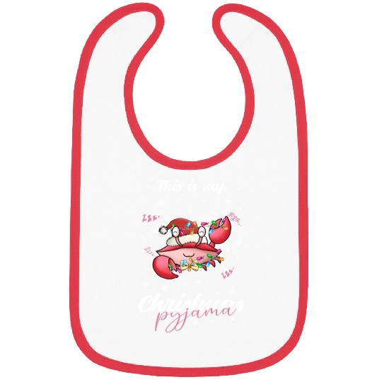 Winter Christmas Pyjama Crab Bibs