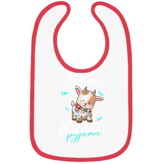 Winter Christmas Pyjama Goat Bibs