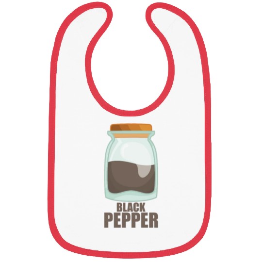 Black Pepper Spice Flavor Food Cooking Bibs