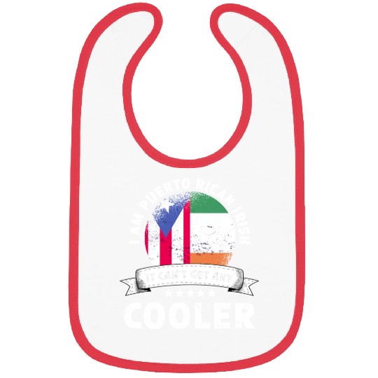 Puerto Rico Flag Ireland Grown Patriot Country Bibs