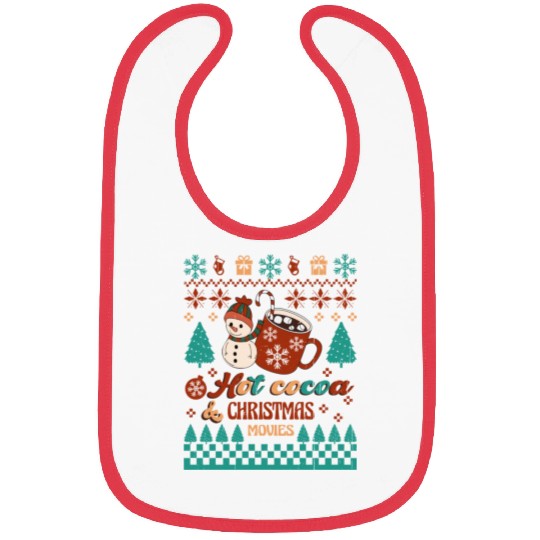 Funny Christmas Hot cocoa christmas movies Bibs