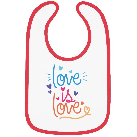 LGBTQ Love is Love is Love Bibs