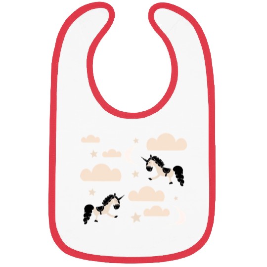 Unicorn rainbow Bibs