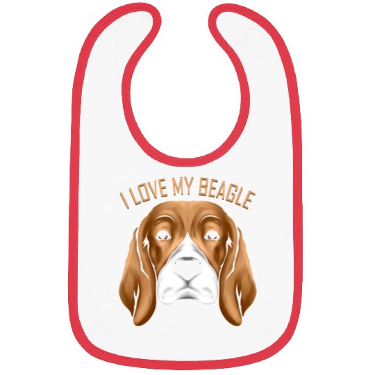 Dog Lover - I Love My Beagle Bibs