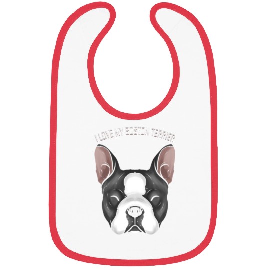 Dog Lover - I Love My Boston Terrier Bibs
