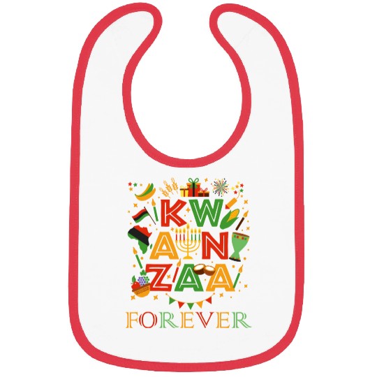 Happy Kwanzaa Forever Christmas Blessing Kinara Bibs