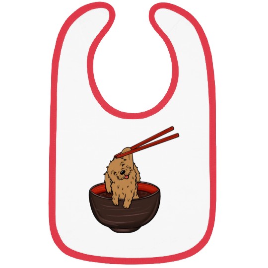 Goldendoodle Dipping Noodles Bibs