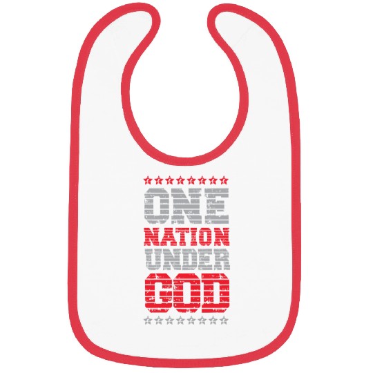 One Nation Under God USA American US America Bibs