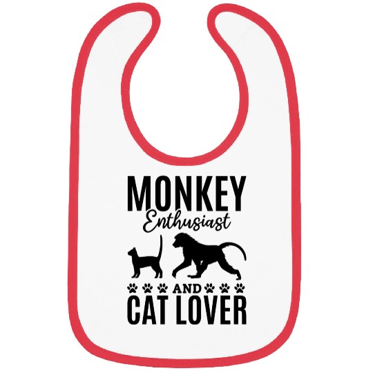 Monkey Enthusiast And Cat Lover - Orangutan Monkey Bibs