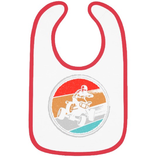 Quad Biker Vintage Graphic 4 wheeler ATV Bibs