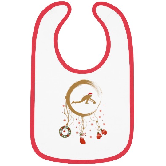 Winter dreamcatcher Christmas Curling Bibs