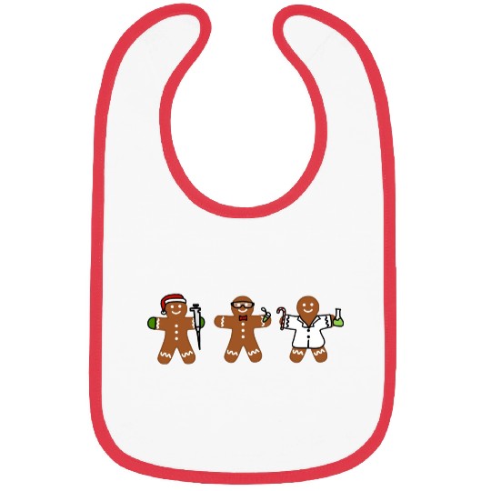 Gingerbread Scientist Guys Bibs