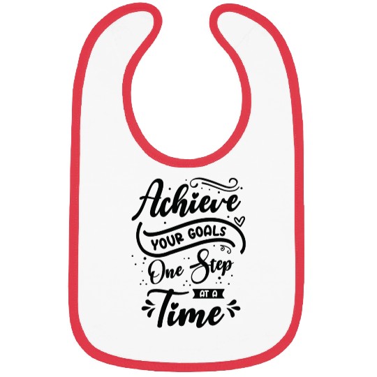 Goal Typography Life Quotes Positive Message Bibs