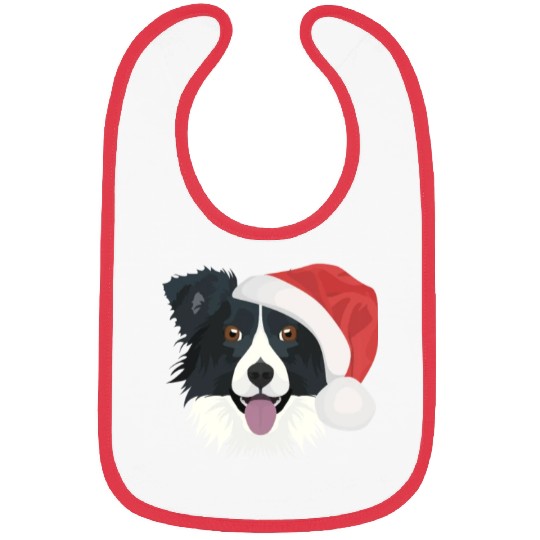 Border Collie Merry Christmas Bibs