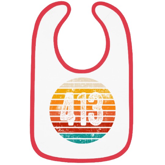 Distressed Vintage Sunset 413 Area Code Bibs