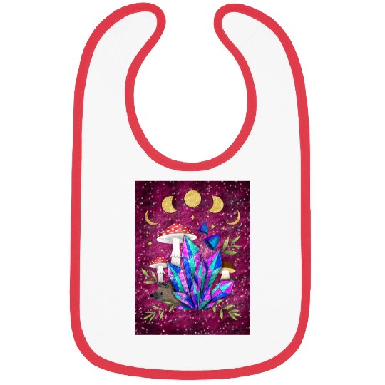 Hedgehog in dreamland with background Bibs